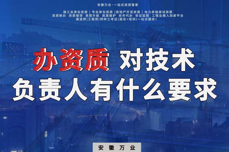 辦資質，對技術負責人有什么要求